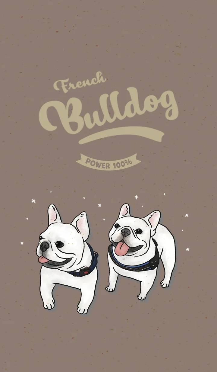 [LINE着せ替え] French Bulldog white / brownの画像1