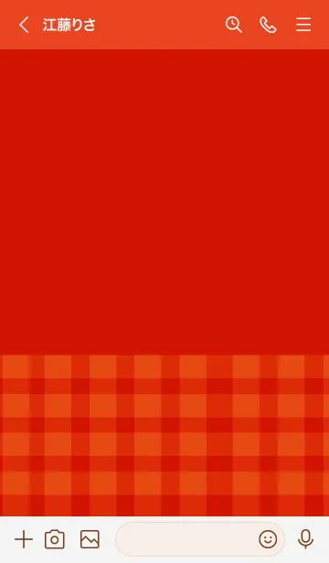 [LINE着せ替え] Candy Red  Plaid Theme (JP)の画像3