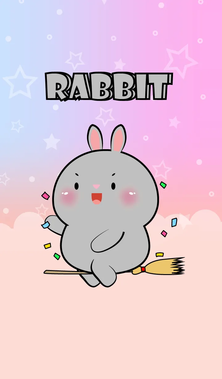 [LINE着せ替え] Cute Naughty Grey Rabbit  Theme (JP)の画像1