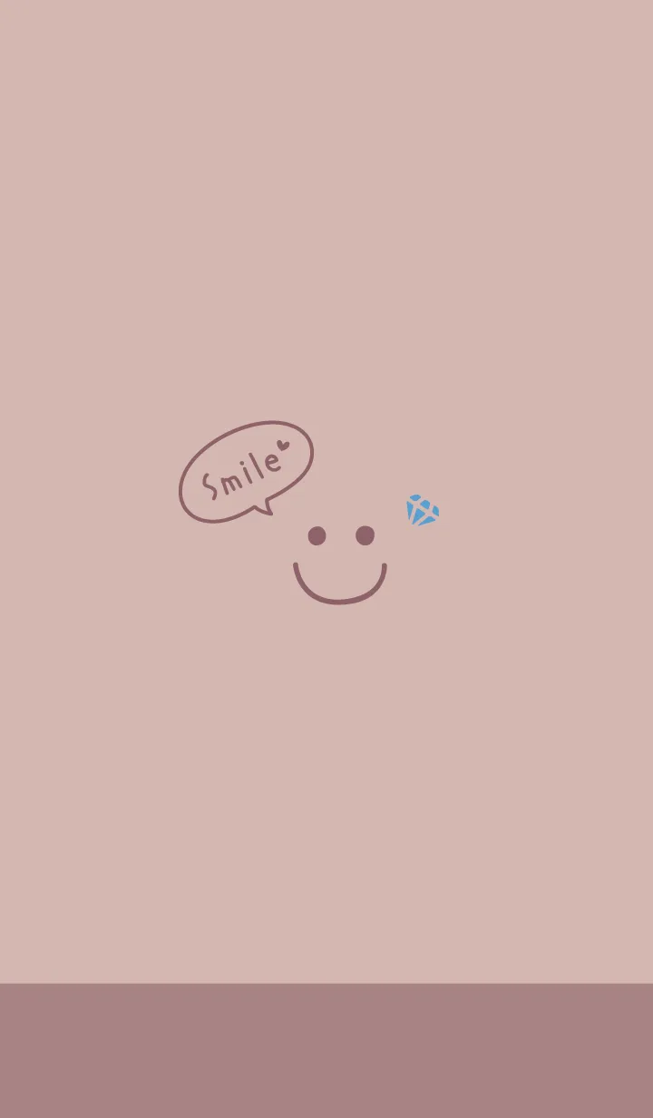 [LINE着せ替え] スマイルダイヤモンド<くすみピンク>の画像1