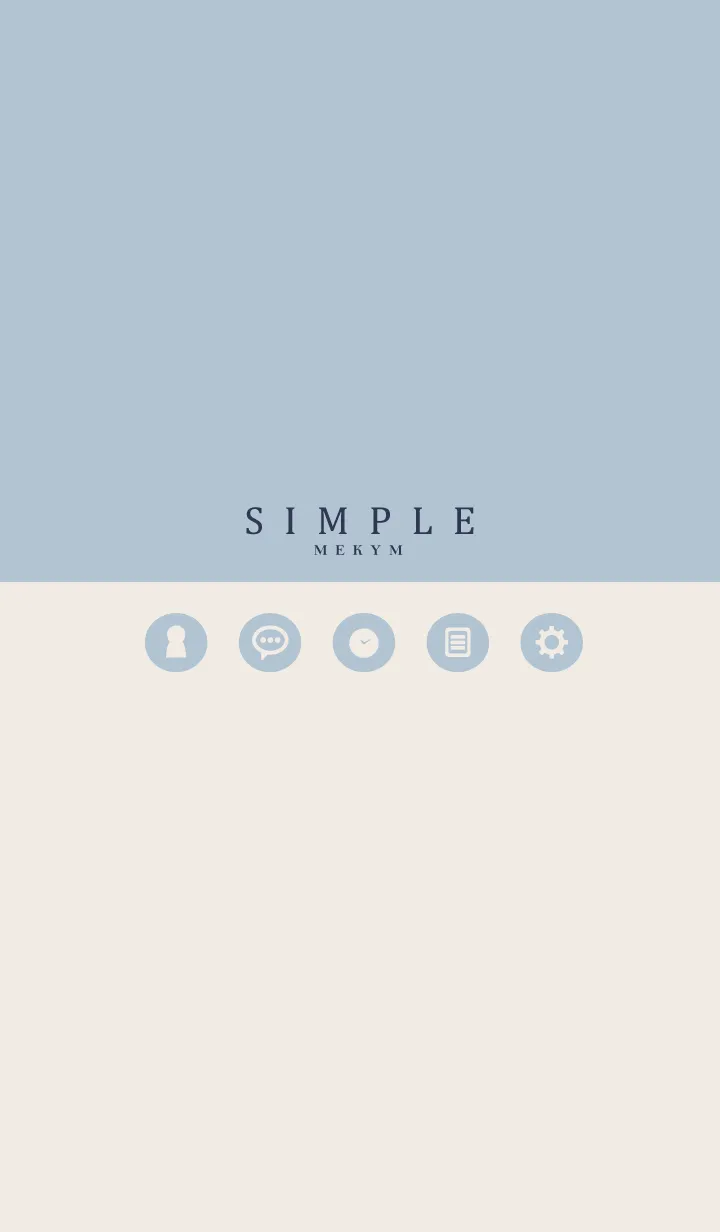 [LINE着せ替え] SIMPLE ICON BLUE-MEKYM 33の画像1