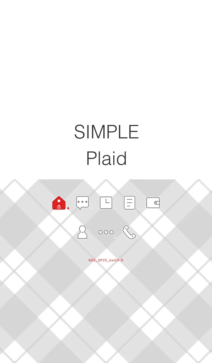 [LINE着せ替え] 682.25_黒/白3-9の画像1