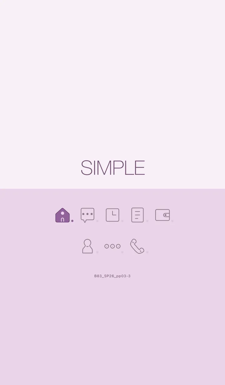 [LINE着せ替え] B83.26_パープル3-3の画像1