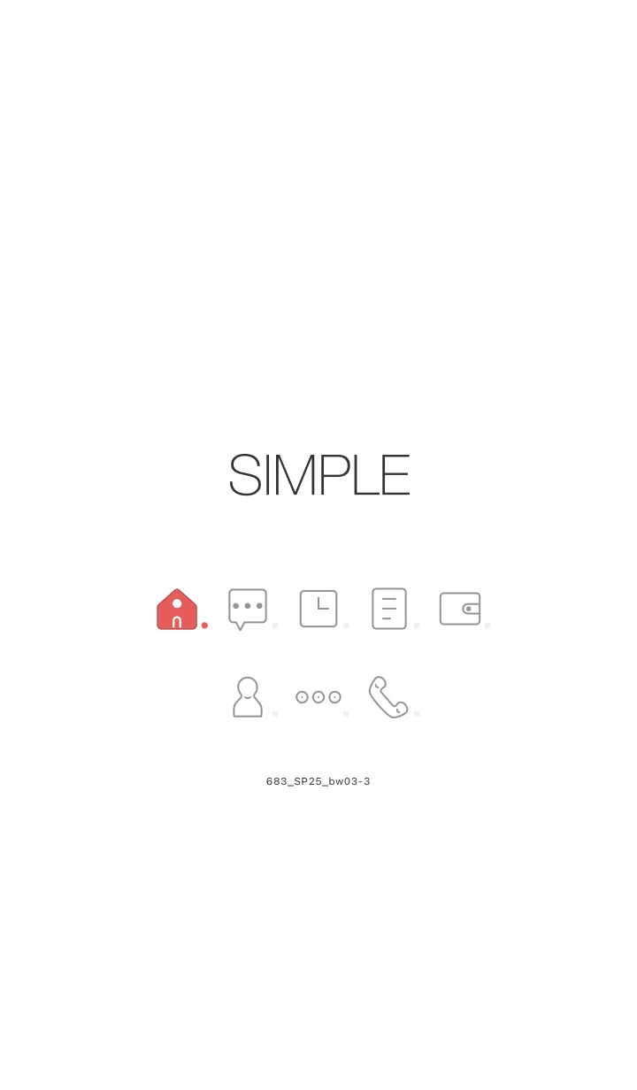 [LINE着せ替え] 683.25_黒/白3-3の画像1