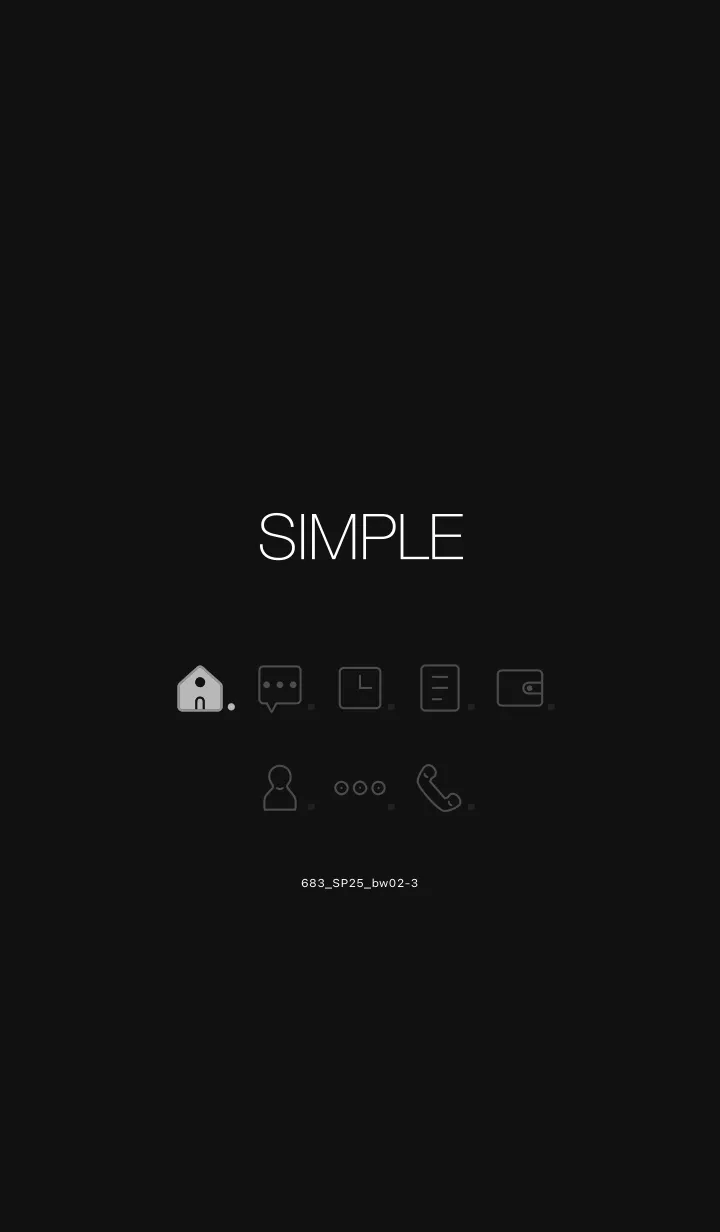 [LINE着せ替え] 683.25_黒/白2-3の画像1