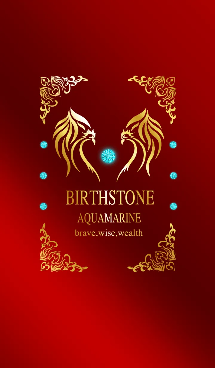 [LINE着せ替え] 誕生石 3月 アクアマリンの画像1