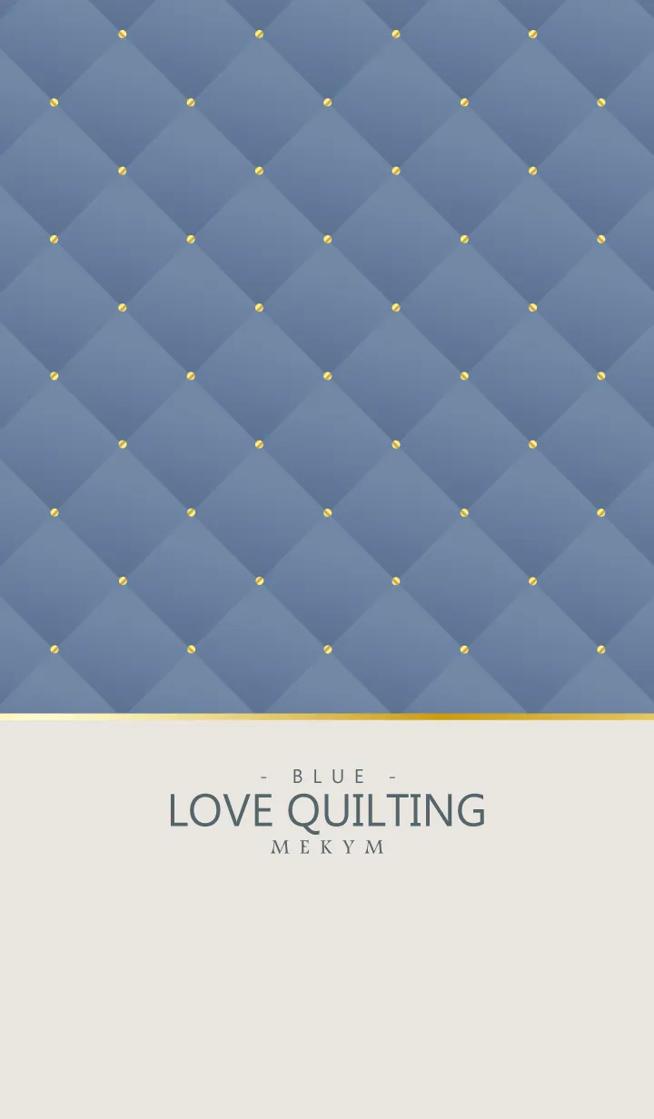 [LINE着せ替え] LOVE QUILTING-DUSKY BLUE 3の画像1
