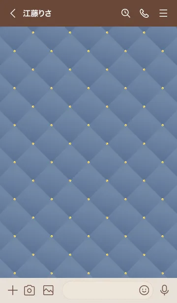 [LINE着せ替え] LOVE QUILTING-DUSKY BLUE 3の画像3