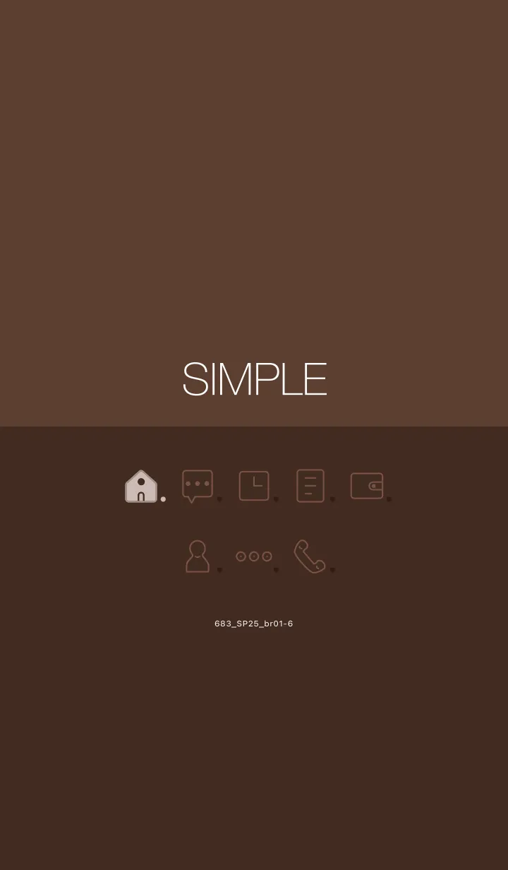 [LINE着せ替え] 683.25_ブラウン1-6の画像1