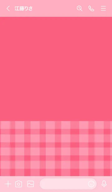 [LINE着せ替え] Brick Pink  Plaid Theme (JP)の画像3