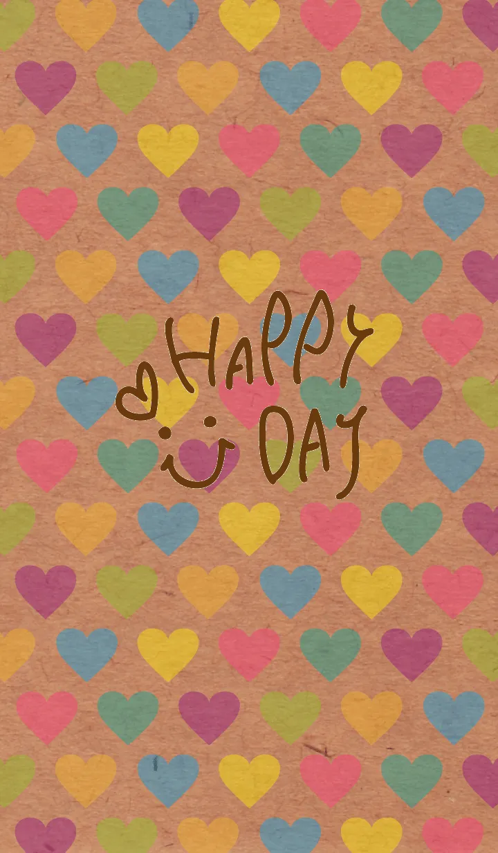 [LINE着せ替え] クラフトハートカラフル スマイル19の画像1