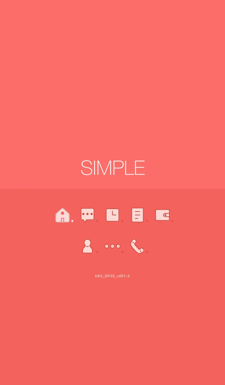 [LINE着せ替え] b83_25_レッド1-3の画像1