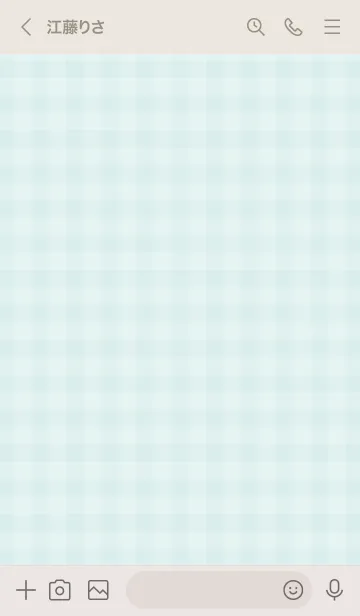 [LINE着せ替え] ギンガムチェックグリーン2の画像3