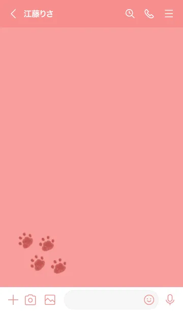 [LINE着せ替え] ねこの落書き(パステルレッド)の画像3