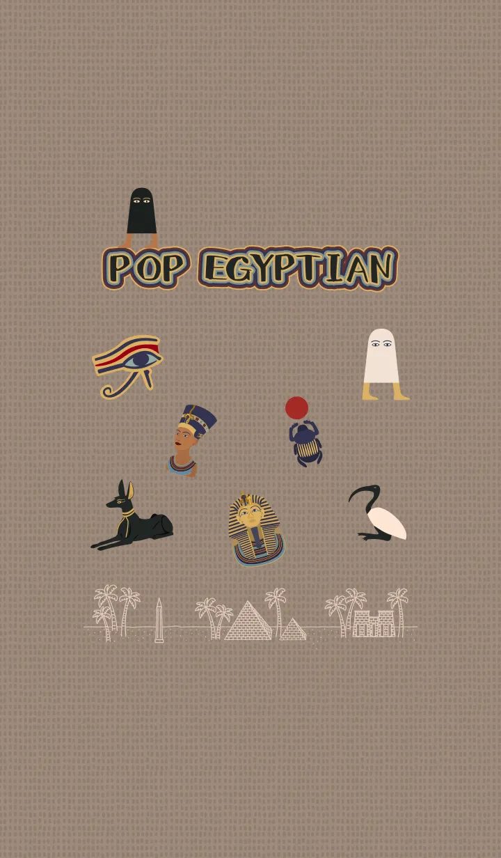 [LINE着せ替え] ポップな古代エジプト + シルバーの画像1