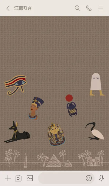 [LINE着せ替え] ポップな古代エジプト + シルバーの画像3