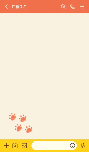 [LINE着せ替え] ねこの落書き(レッド×イエロー)の画像3