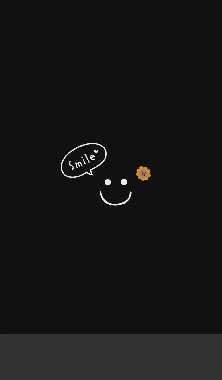 [LINE着せ替え] スマイルひまわり<ブラック>の画像1