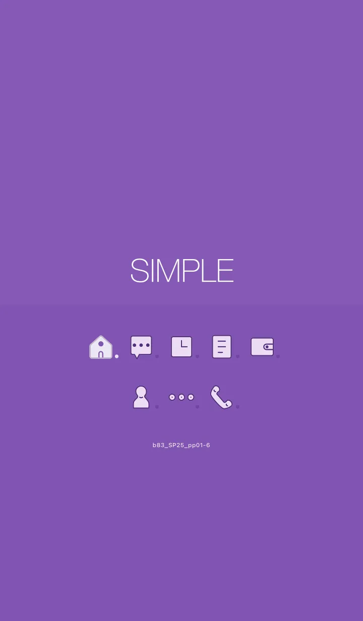 [LINE着せ替え] b83_25_パープル1-6の画像1