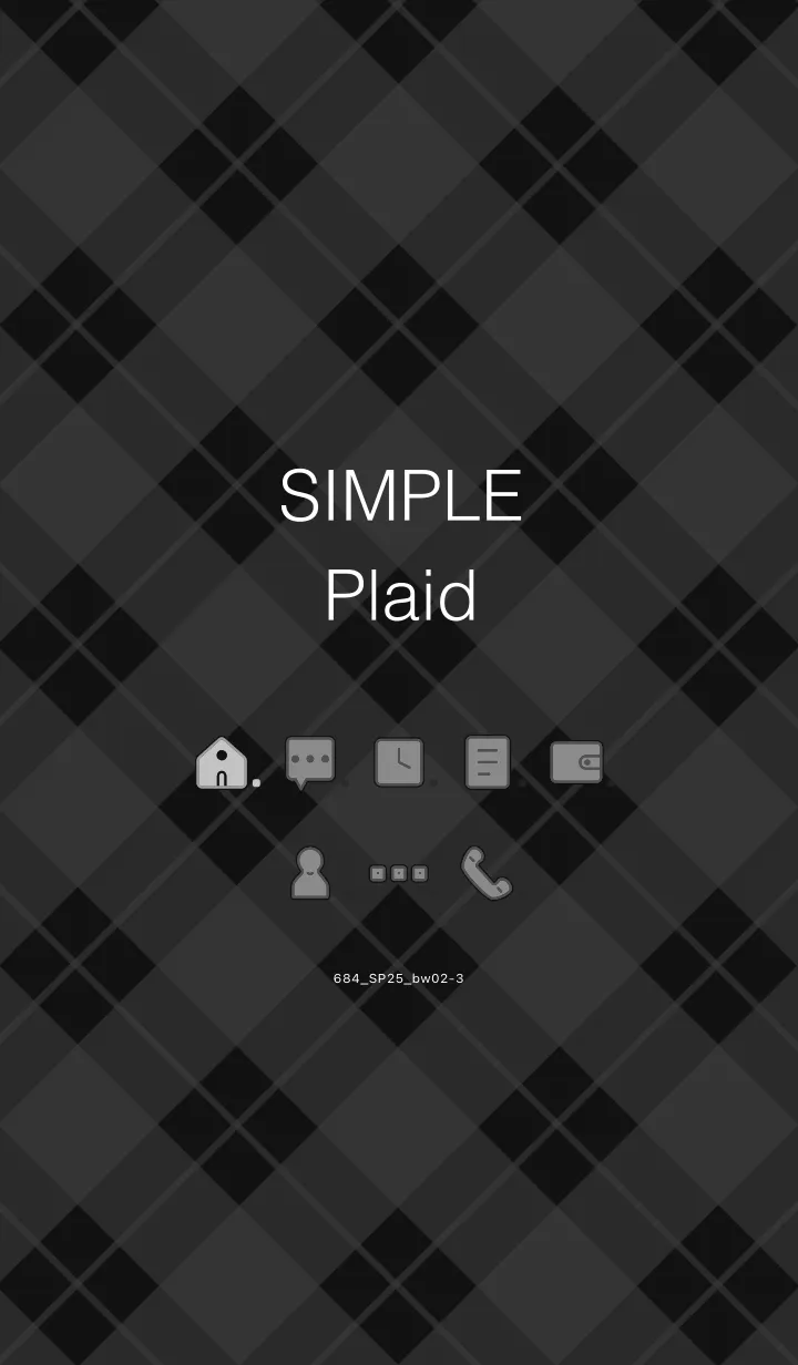 [LINE着せ替え] 684.25_黒/白2-3の画像1
