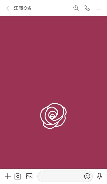 [LINE着せ替え] シンプル ローズ 48の画像3