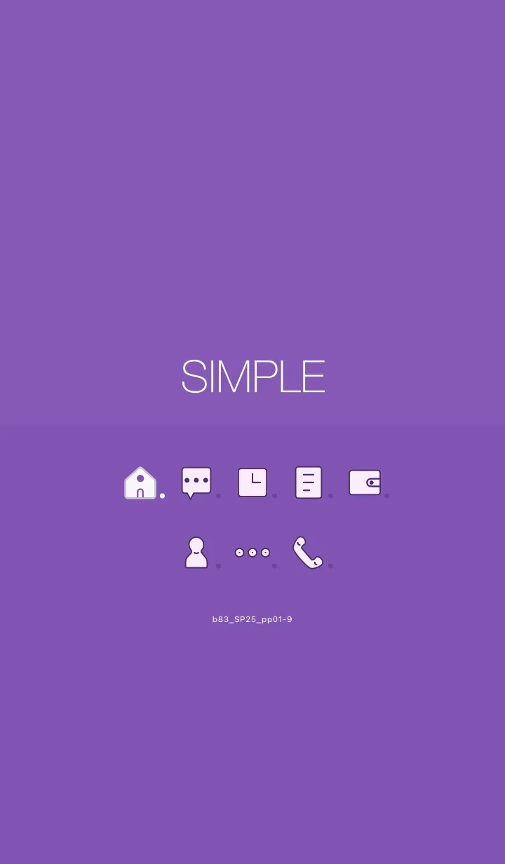 [LINE着せ替え] b83_25_パープル1-9の画像1