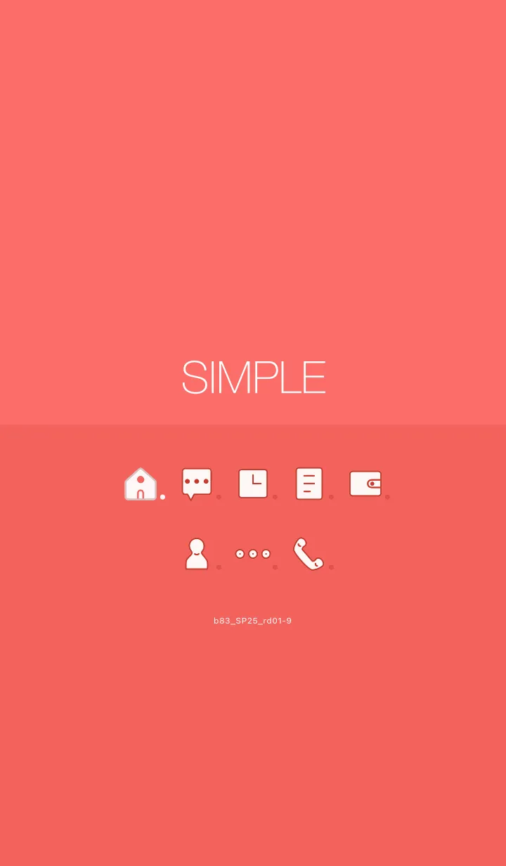 [LINE着せ替え] b83_25_レッド1-9の画像1