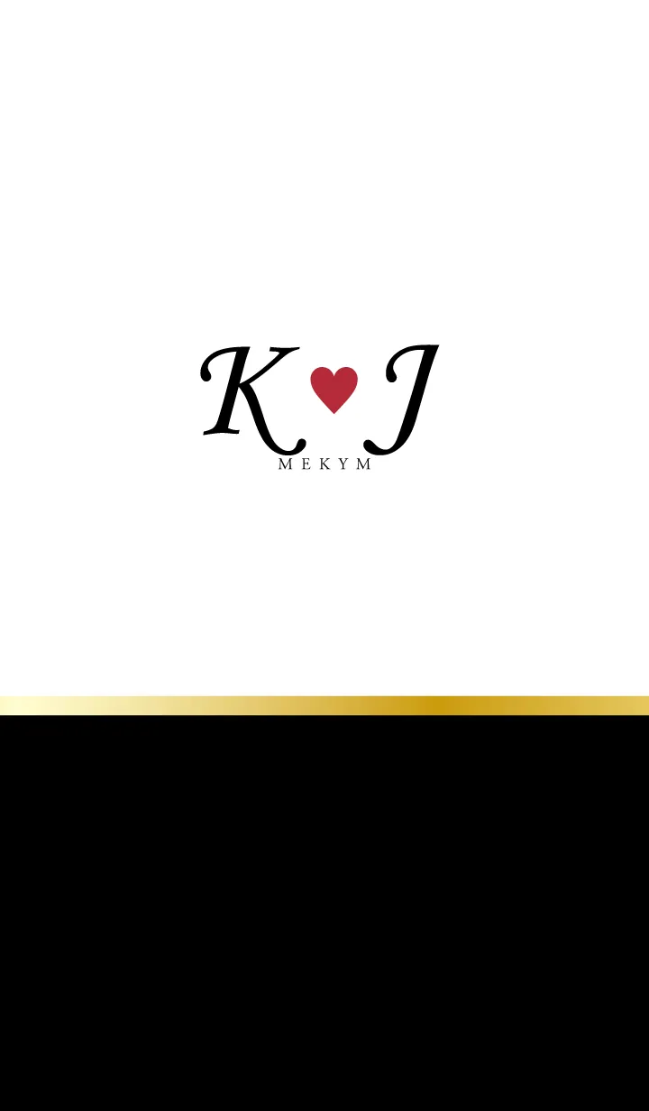 [LINE着せ替え] Love Initial K&J イニシャル 9の画像1