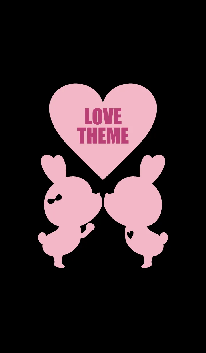 [LINE着せ替え] LOVE THEME BLACK & PINK..7の画像1