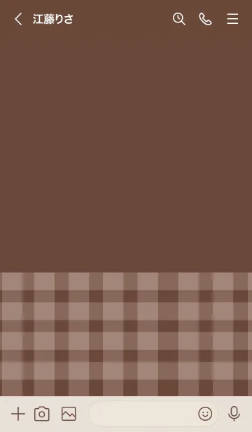 [LINE着せ替え] Brown  Plaid Theme (JP)の画像3