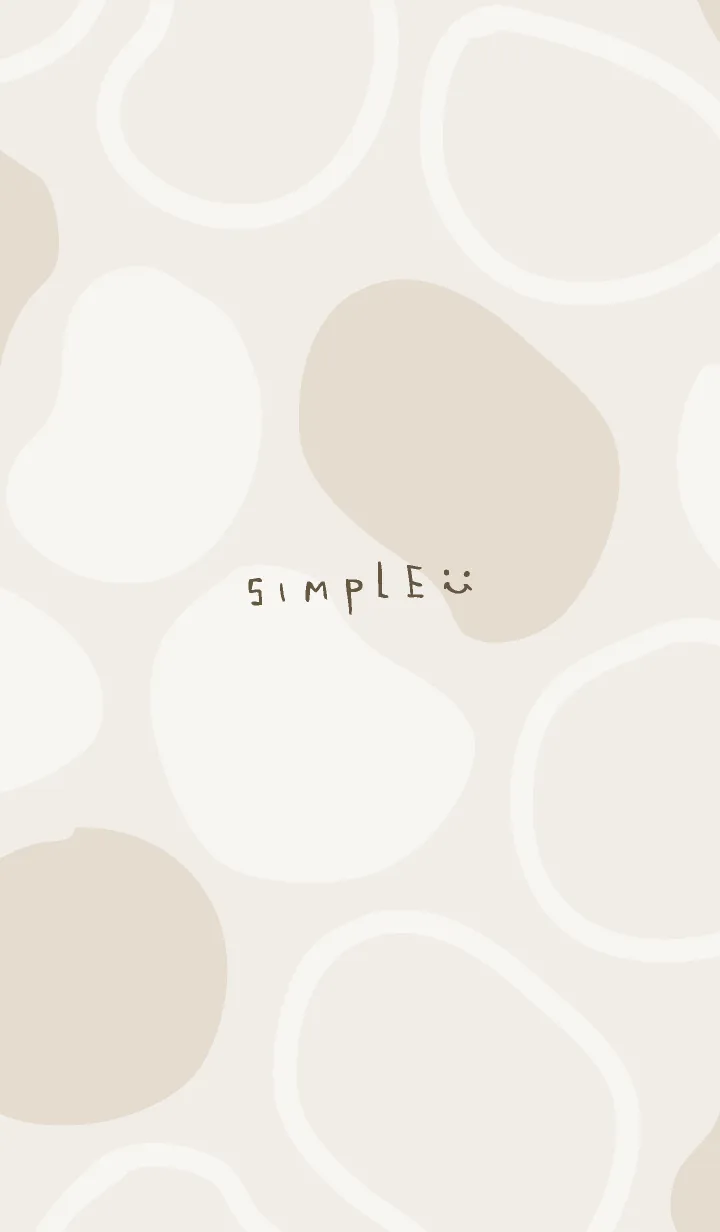 [LINE着せ替え] シンプル3カラー 有機的な丸 ブラウン4の画像1