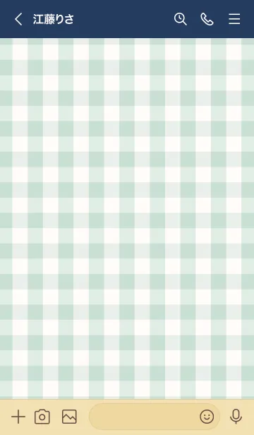 [LINE着せ替え] ギンガムチェック グリーン4の画像3
