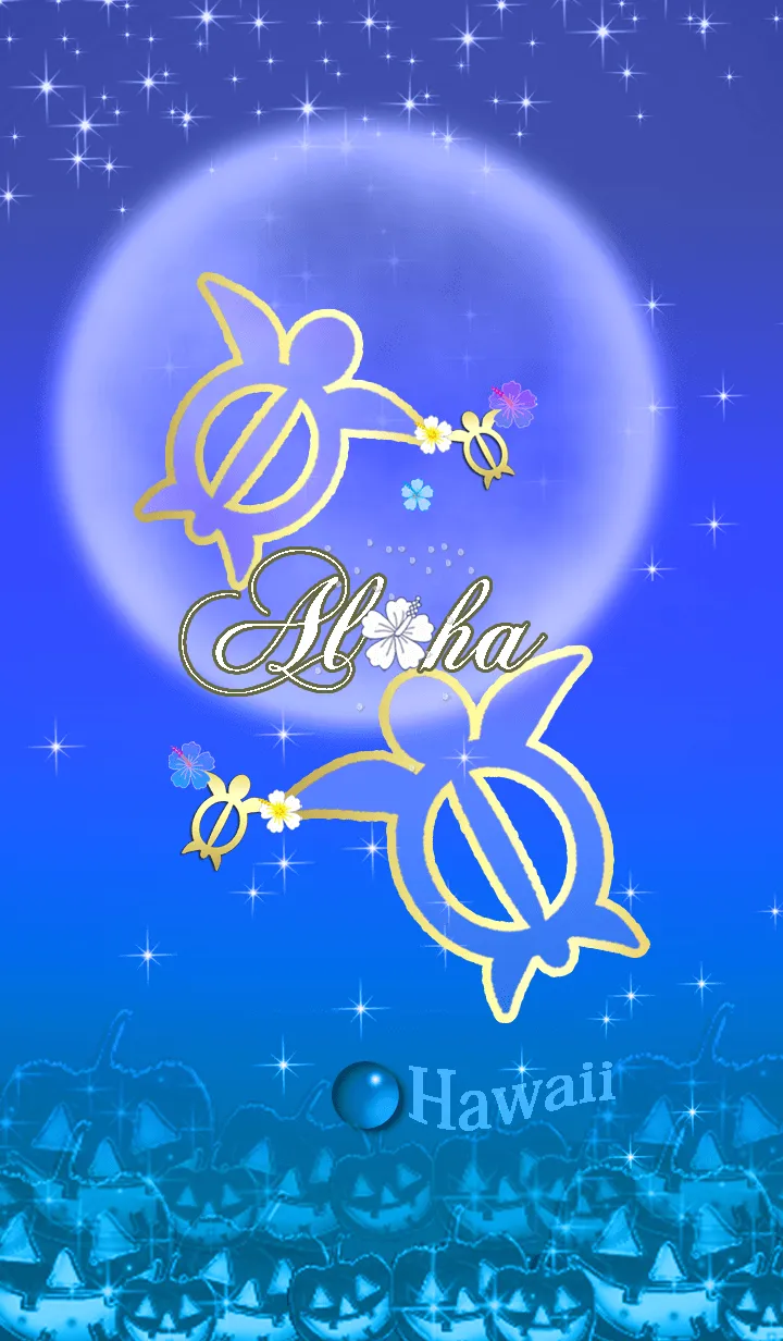 [LINE着せ替え] 幸運のホヌ*ハワイ＊ALOHA+270の画像1