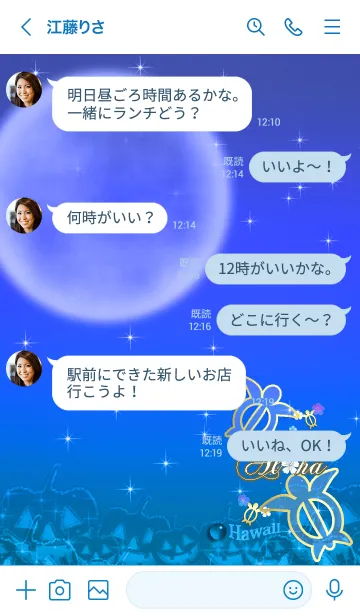 [LINE着せ替え] 幸運のホヌ*ハワイ＊ALOHA+270の画像4