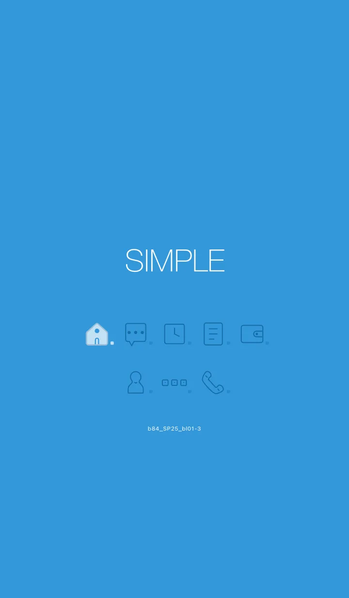 [LINE着せ替え] b84_25_ブルー1-3の画像1