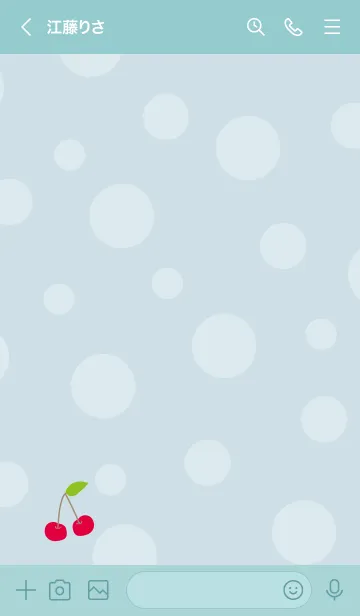 [LINE着せ替え] かわいい さくらんぼ12の画像3