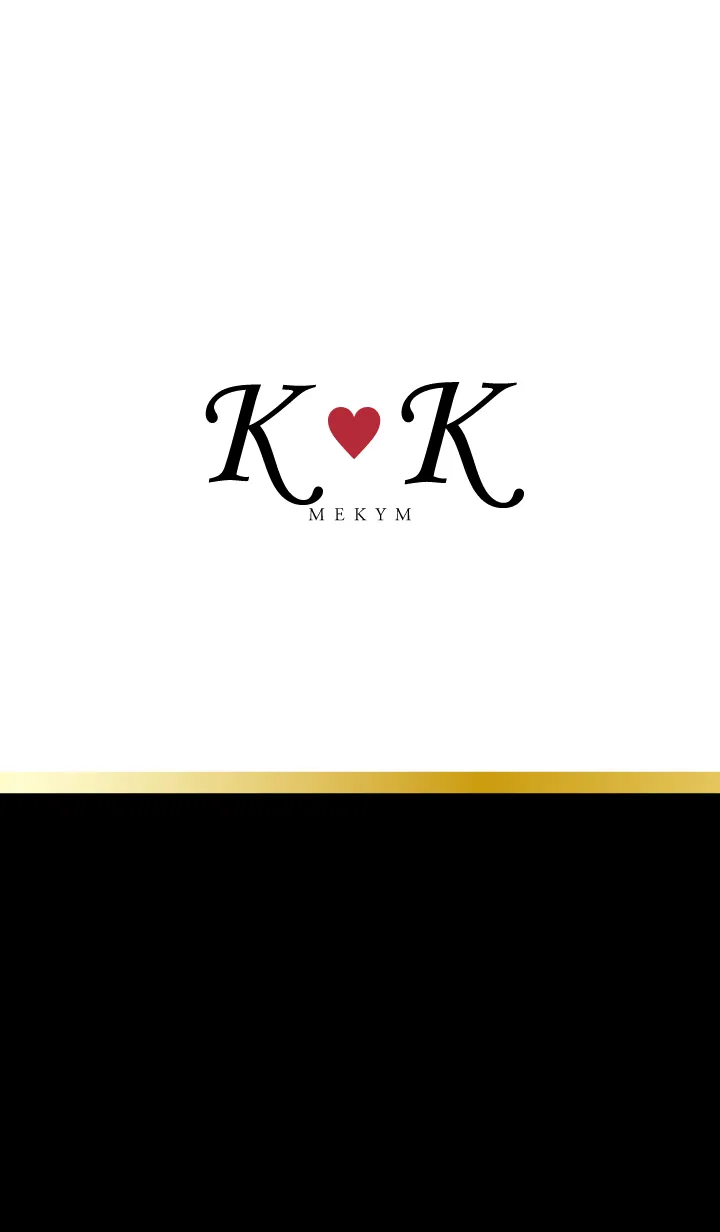 Love Initial K&K イニシャル 9のLINE着せ替え