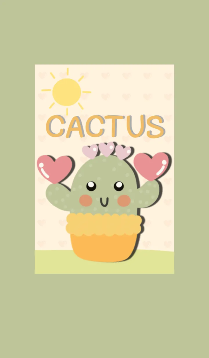 [LINE着せ替え] Cactus Garden - Cute Cactus 5の画像1