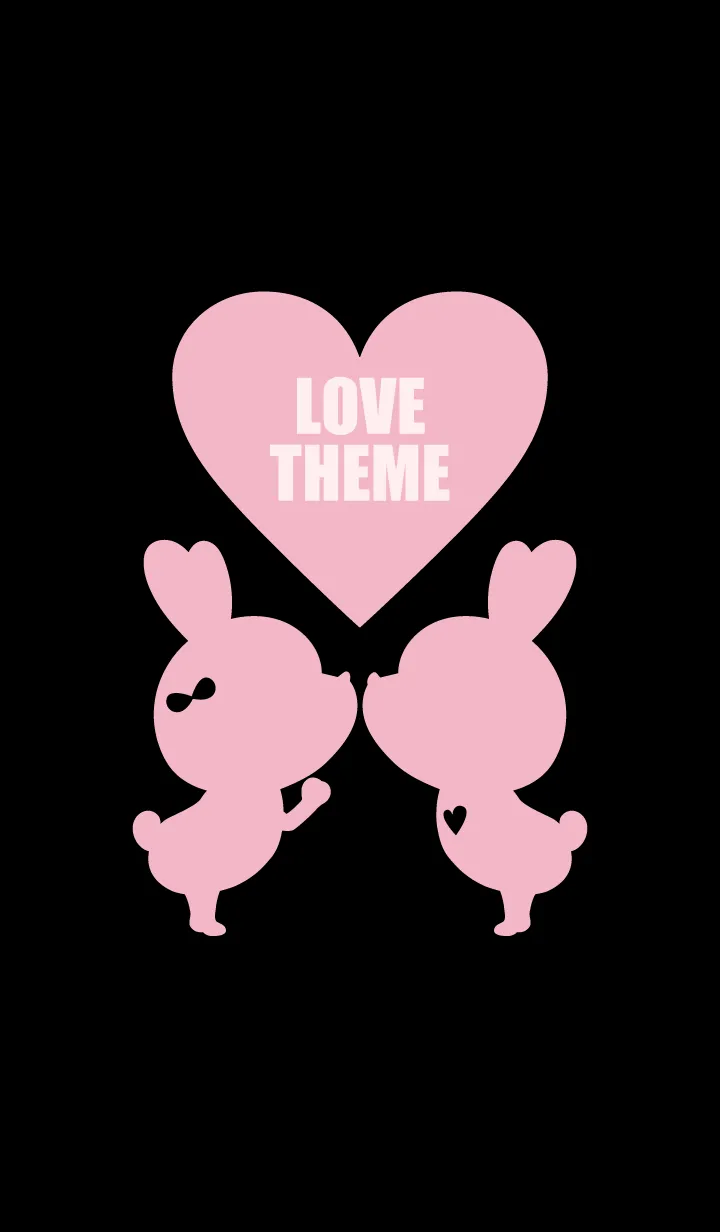 [LINE着せ替え] LOVE THEME BLACK & PINK..8の画像1