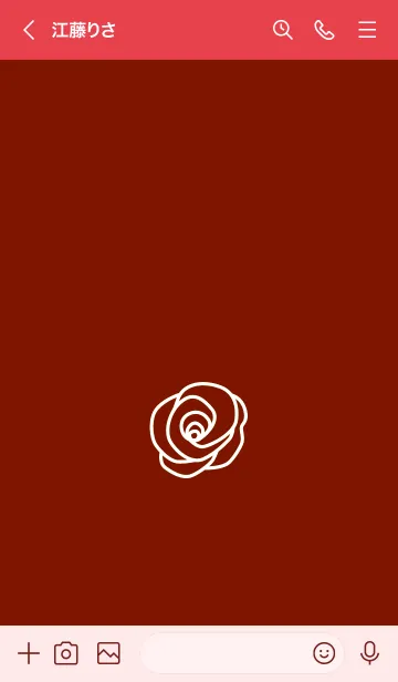 [LINE着せ替え] シンプル ローズ 50の画像3