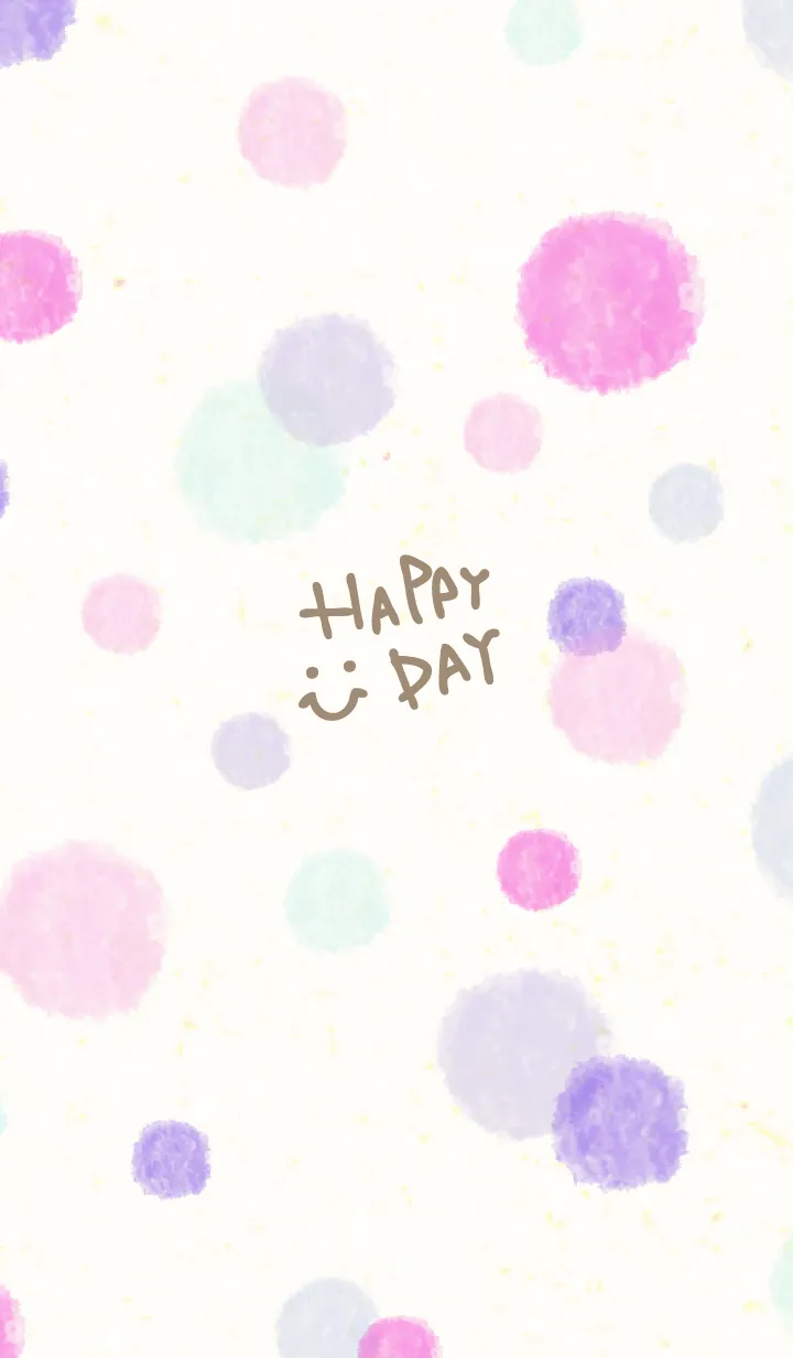 [LINE着せ替え] 水彩 丸 ピンク パープル2の画像1