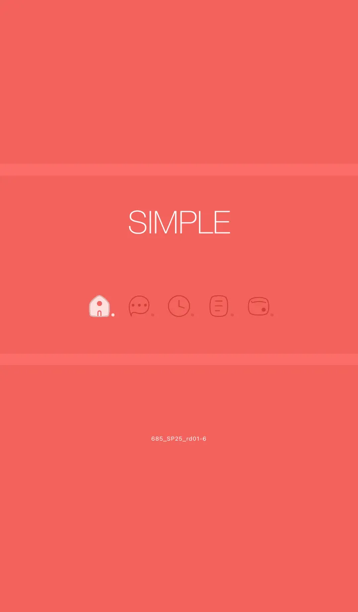 [LINE着せ替え] 685.25_レッド1-6の画像1