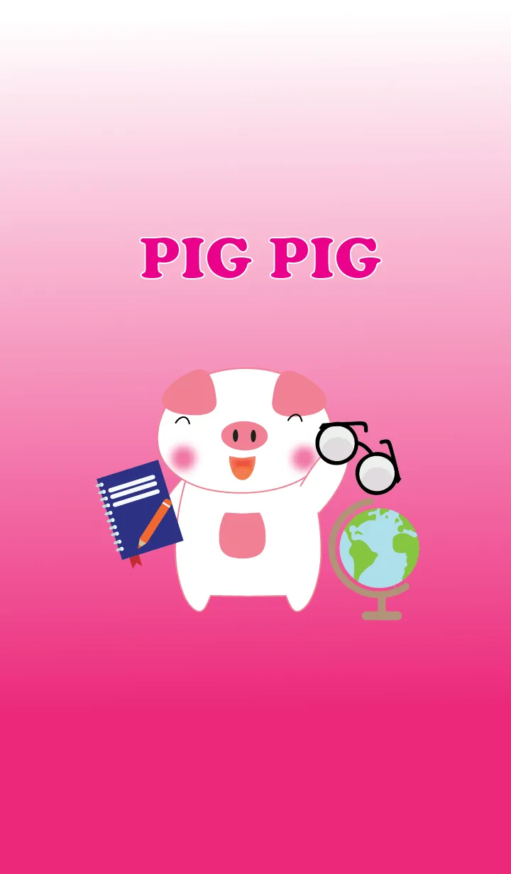 [LINE着せ替え] Simple Cute pig theme v.16 JPの画像1