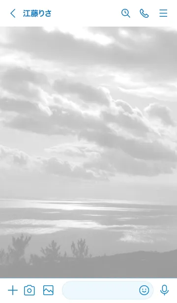 [LINE着せ替え] モノクロ写真 白 スマイル2の画像3