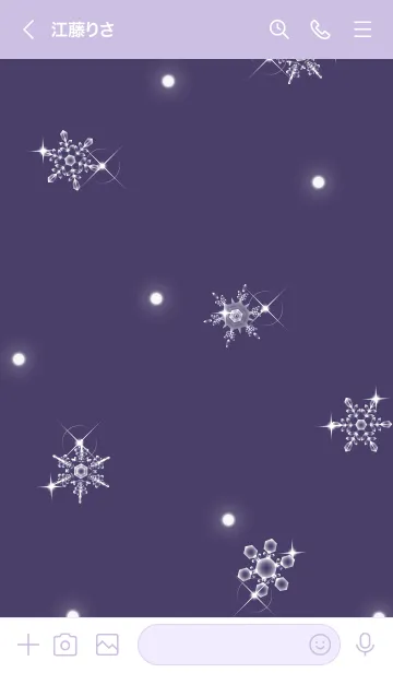 [LINE着せ替え] ～雪の花♥パープル15_1～の画像3