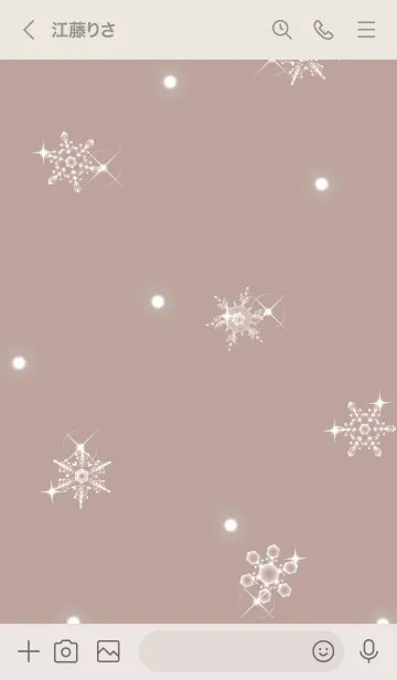 [LINE着せ替え] ～雪の花♥ブラウン10_1～の画像3