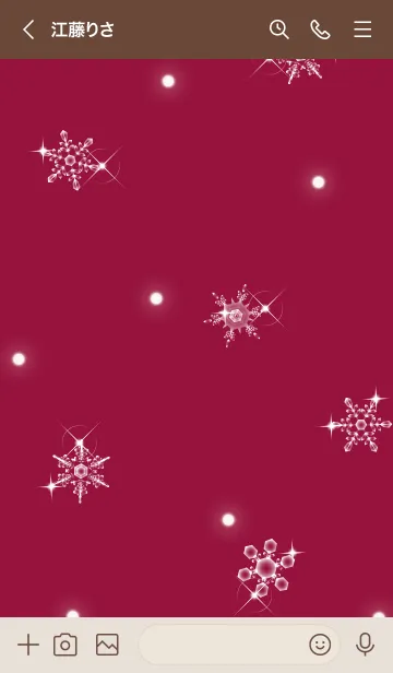 [LINE着せ替え] ～雪の花♥ワインカラー11_1～の画像3