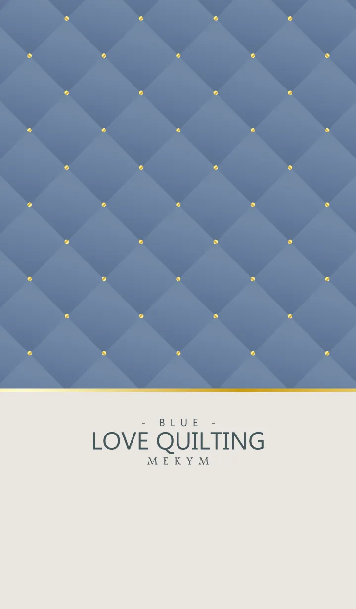 [LINE着せ替え] LOVE QUILTING-DUSKY BLUE 4の画像1