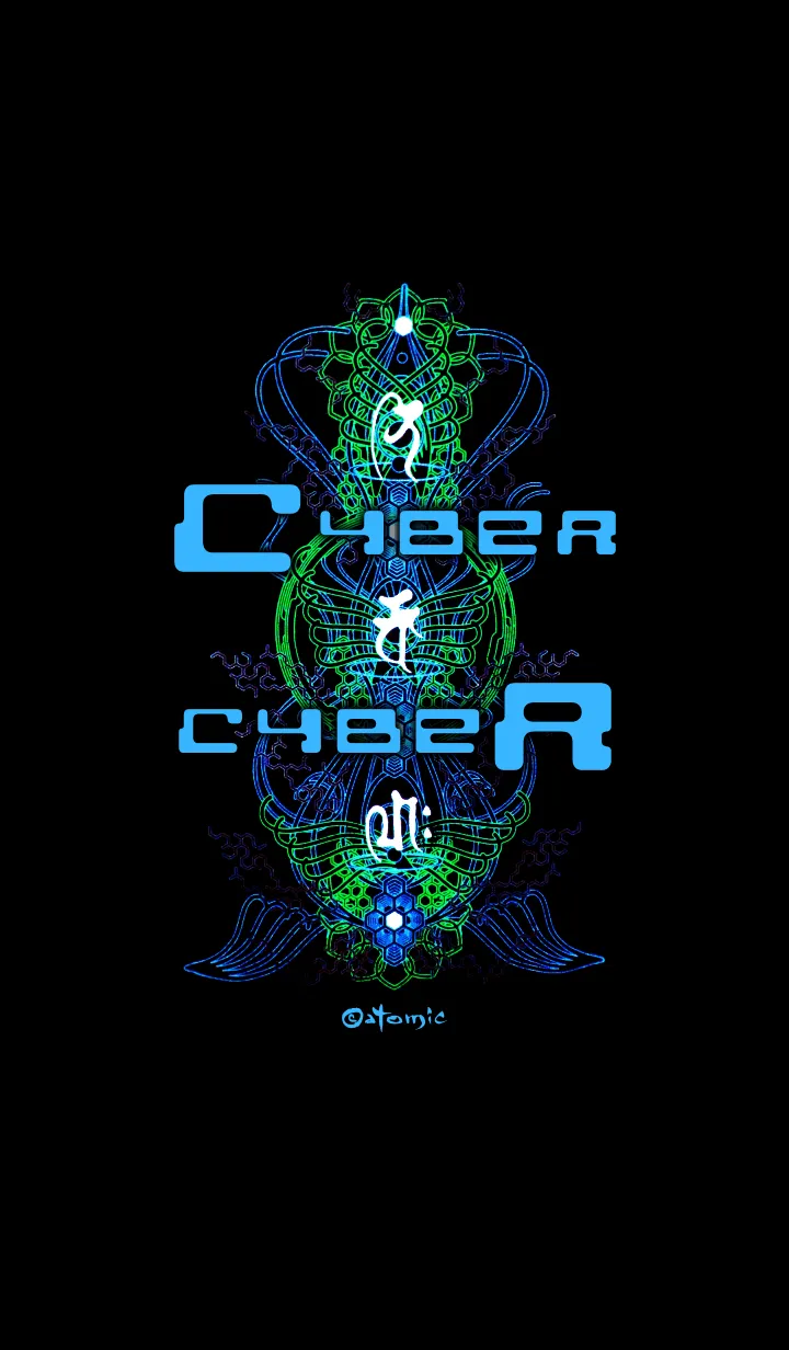 [LINE着せ替え] サイバー [ブルー] Re-MODELの画像1