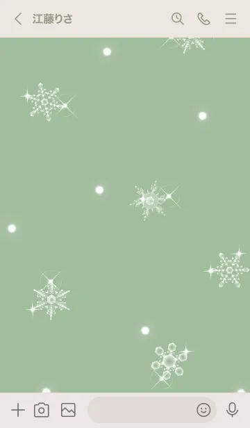 [LINE着せ替え] ～雪の花♥グリーン04_1～の画像3